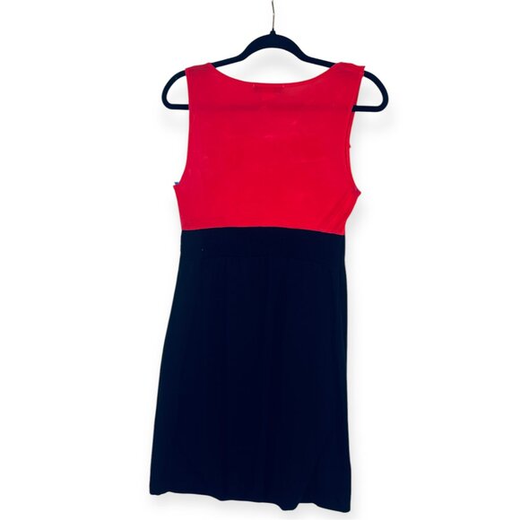 VOLUME ONE DRESSES Short Ruffled Bodice Chest Red Black L Reg Sleeveless Cotton - Picture 2 of 4